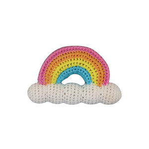 Rainbow Bamboo Crochet 6" Rattle