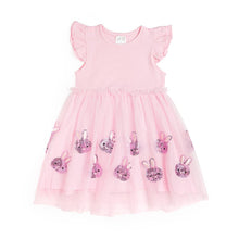 Load image into Gallery viewer, Easter Bunny Short Sleeve Tutu Dress - Kids Easter Dress