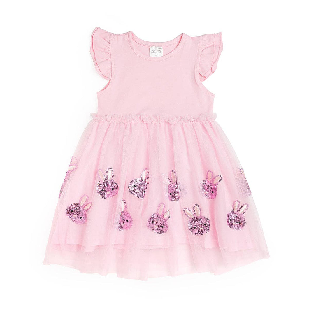 Easter Bunny Short Sleeve Tutu Dress - Kids Easter Dress