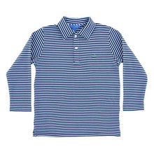 Load image into Gallery viewer, Harry LS Polo Navy/Bayberry Stripe