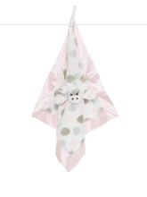 Load image into Gallery viewer, Luxe Dot Plush Giraffe Blanky Pink