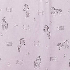 Bow Romper Horses on Pink