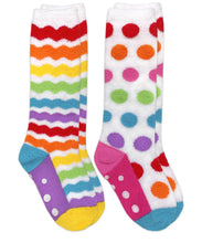 Load image into Gallery viewer, Rainbow Fuzzy Non-Skid Slipper Knee High Socks