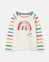 Load image into Gallery viewer, Lorna Long Sleeve White Rainbow Top