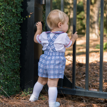 Load image into Gallery viewer, Arthur Apron Jon Jon Red/Navy Plaid