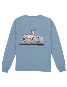 LD Deer Season Long Sleeve Steel Blue T-Shirt
