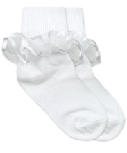 Load image into Gallery viewer, Frilly Ruffle Lace Turn Cuff Socks