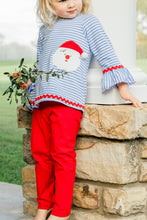 Load image into Gallery viewer, Girl&#39;s Tunic Pant Set Santa