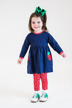 Load image into Gallery viewer, Ladybug Pocket Long Sleeve Knit Dress with Red Dot Leggings