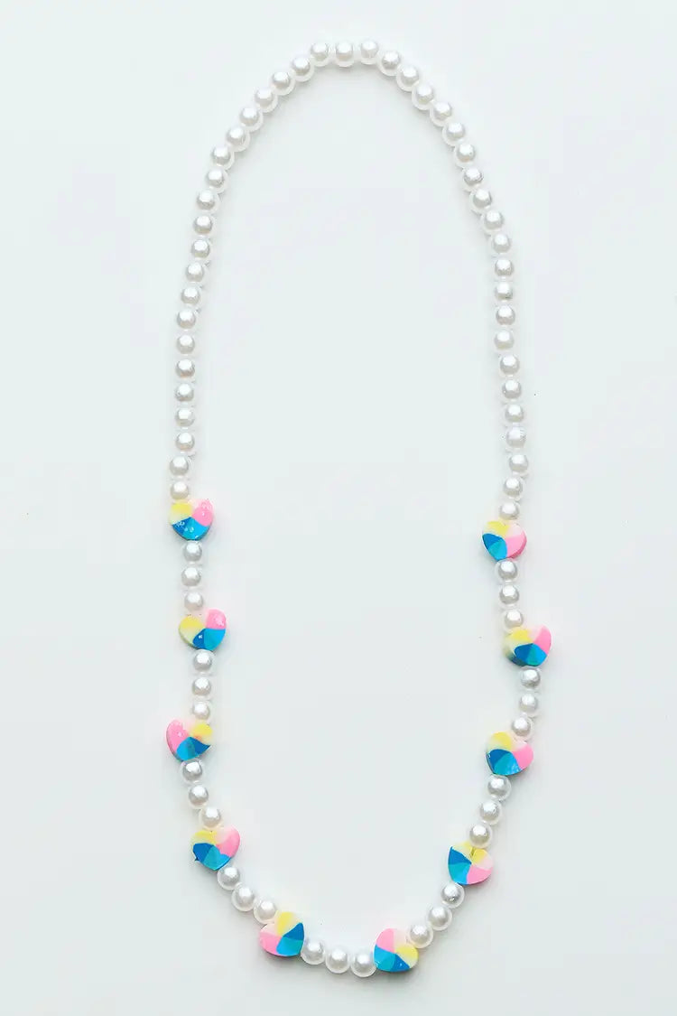 Tiny Heart Pearl Necklace