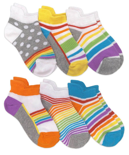 Rainbow Sport Tab Low Cut Socks 6 Pack