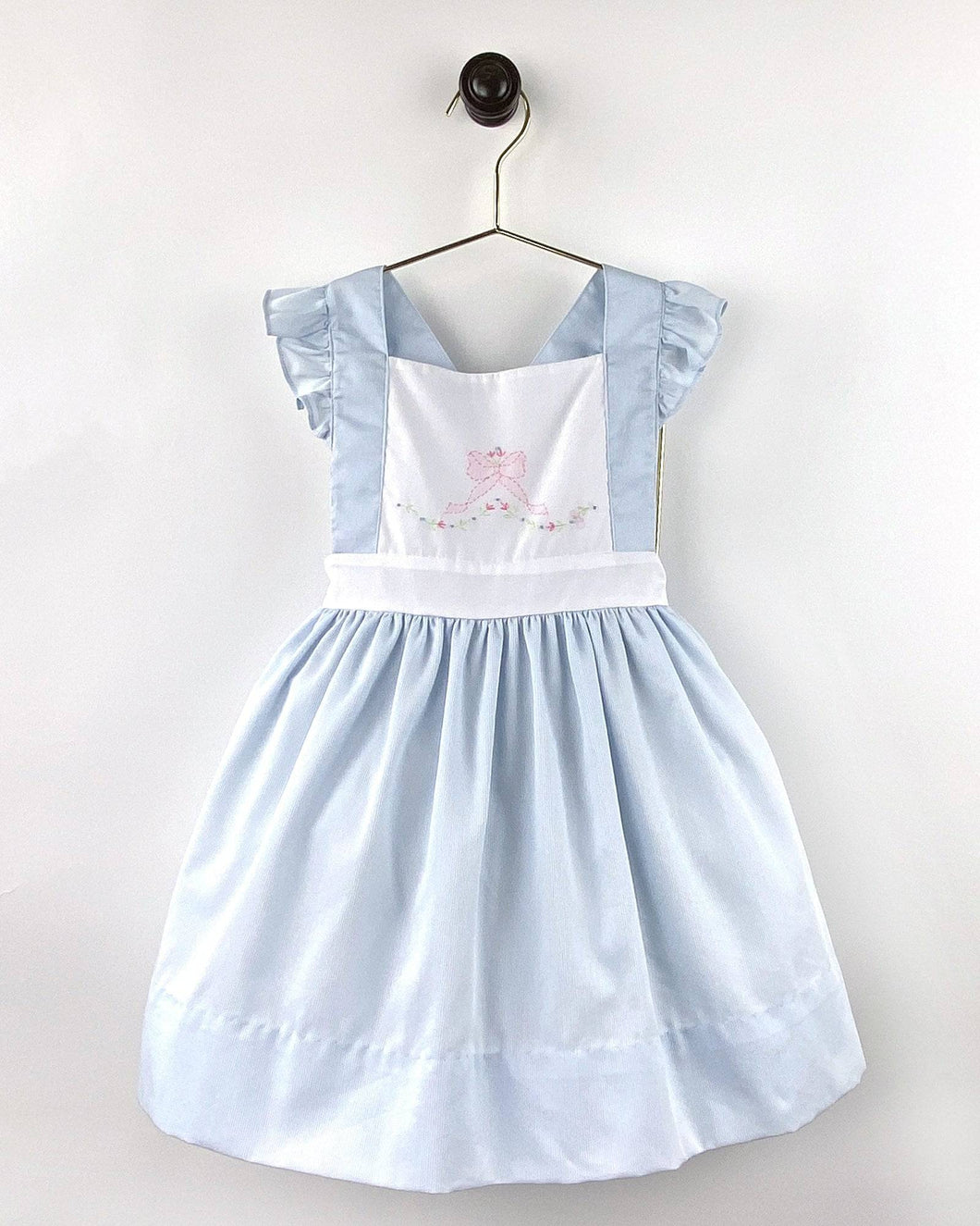 Shadow Embroidered Butterfly Blue Sundress