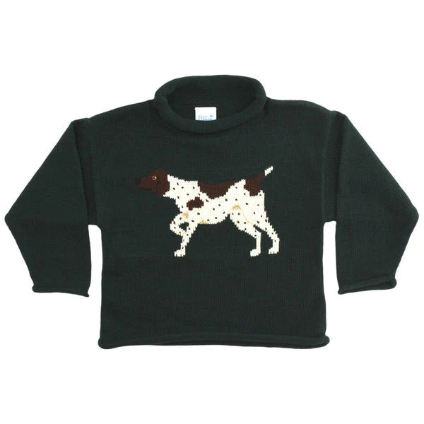 Roll Neck Sweater Forest Pointer Dog