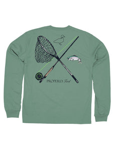 Trout Fishing Long Sleeve Ivy Tee