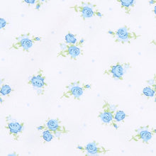 Load image into Gallery viewer, Anna&#39;s Classics Light Blue Printed Ruffle Front Footie