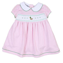 Load image into Gallery viewer, Tiny Mallard Smocked Collared SS Dress Set Pink