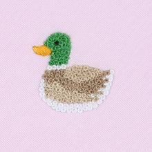 Load image into Gallery viewer, Tiny Mallard Emb Ruffle Receiving Blanket Pink