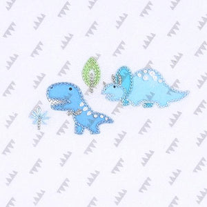 Little Dinosaurs Light Blue Footie