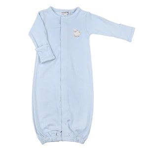 Tiny Lamb and Chicks Embroidered Converter Light Blue