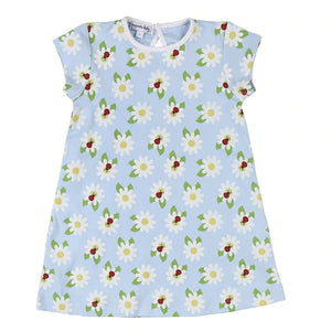 Daisy Blue Short Sleeve Toddler Dress