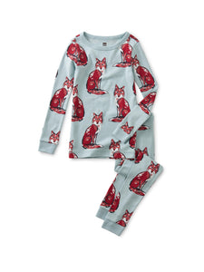 Goodnight Printed Pajama Set Friendly Foxes