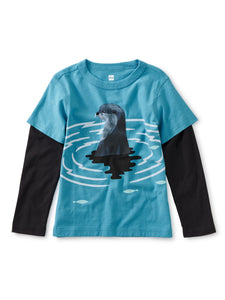 Otterly Awesome Layered Graphic Tee Nordic Blue
