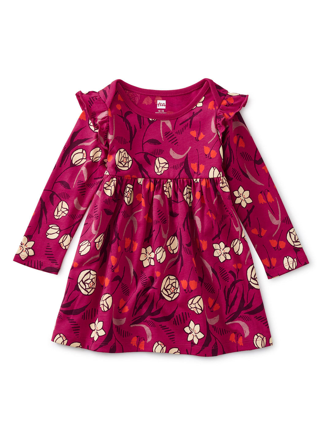 Baby Mighty Mini Ruffled Up Dress Tulips & Twins in Berry