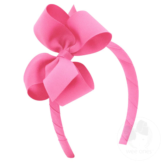 Medium Classic Grosgrain Hair Bow on Headband