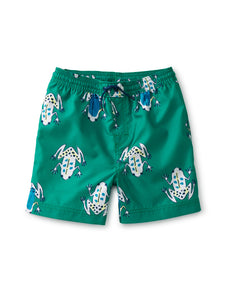 Mid-Length Swim Trunk Green Frog