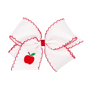 King Moonstitch Embroidered Apple Bow