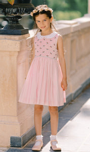 Aurore Pink Smocked Dress