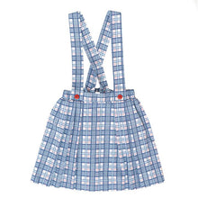 Load image into Gallery viewer, Addy Apron Dress Woven Red/Navy Plaid