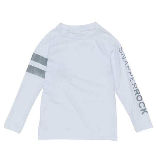 White Arm Band LS Rash Top
