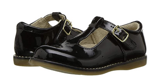 Footmates Sherry Black Patent