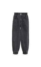 Load image into Gallery viewer, Smocked Denim Joggers Black