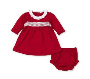CLB Holiday 21 Red Hand Smocked Dress Set