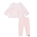 Tunic and Legging Set with Ruffle White/Pink Print