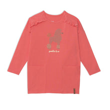 Load image into Gallery viewer, Burgundy Long Sleeve Poodle Tunic with Pocket and Frill