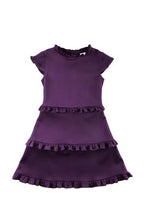 Load image into Gallery viewer, Knit Purple Dress with Ruffles