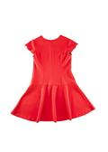 Load image into Gallery viewer, Red Crepe Scuba Dress with Scallop Sleeves