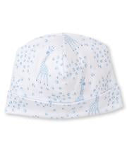 Light Blue Speckled Giraffes Hat Print