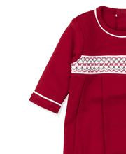 Load image into Gallery viewer, CLB Holiday 21 Red Hand Smocked Footie