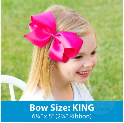 King Grosgrain Bow With Scallop Edge