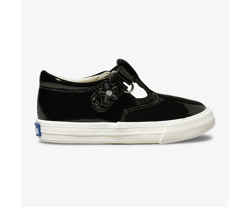 Keds Daphne Black Patent T-Strap