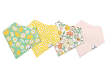 Load image into Gallery viewer, Lemon Bandana Bib Set 4pk