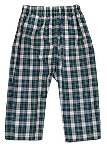 Long Sleeve Navy Duck T-Shirt & Preppy Plaid Pants Set