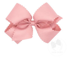 Load image into Gallery viewer, King Grosgrain Bow With Scallop Edge
