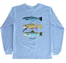 Load image into Gallery viewer, Blue Long Sleeve Logo Tee Trout