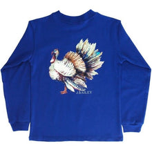 Load image into Gallery viewer, L/S Logo Tee Turkey/Royal Blue