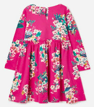 Load image into Gallery viewer, Hampton Pink Floral Long Sleeve Paperbag Waist Jersey Dress